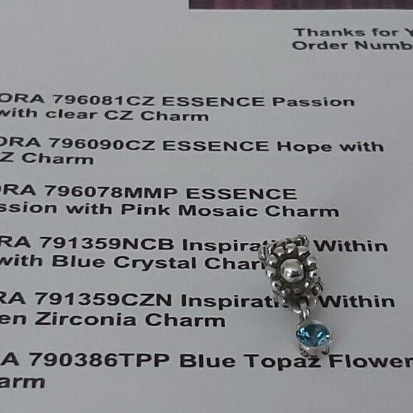 Authentic PANDORA *RETIRED*& RARE SS Blue Topaz Flower Daisy Dangle 790386TPP - Picture 8 of 16